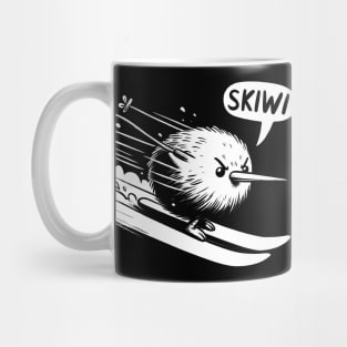 Downhill Skiwi Kiwi Bird Mug